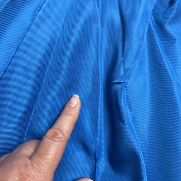 Vtg 50s Lorrie Deb San Francisco Dress Womens 5 Turquoise Cocktail Overskirt 60s - Picture 15 of 16